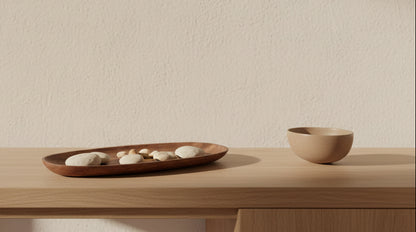 Organic-shaped Acacia Wooden Tray