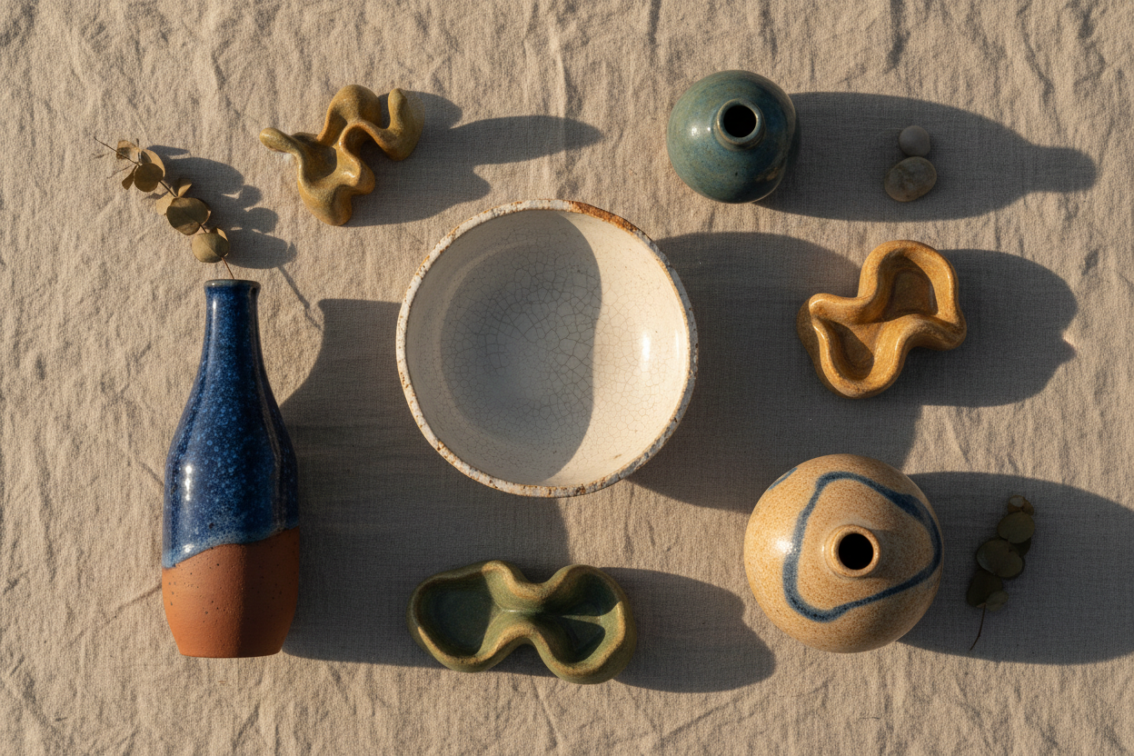 Each piece tells a story — crafted with passion, precision, and artistry.
Our collection features one-of-a-kind ceramics and décor, each created by talented artisans from diverse backgrounds.

We celebrate the individuality and creativity behind every item, ensuring that no two pieces are exactly alike.
Discover décor that adds depth, character, and uniqueness to your space.