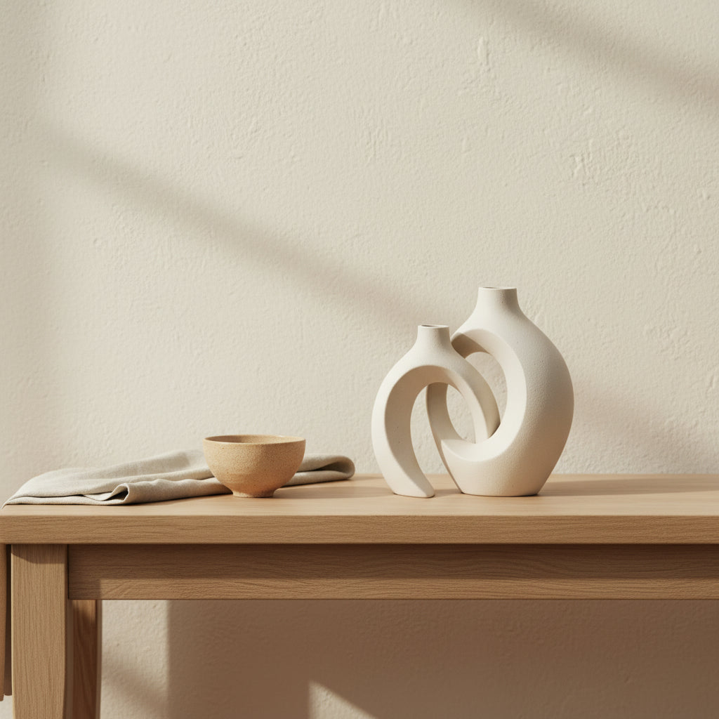 European Ceramic Vase Set