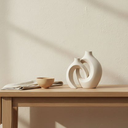 European Ceramic Vase Set