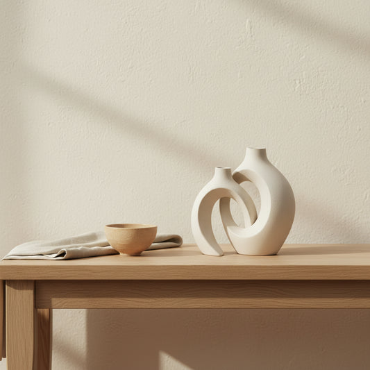 European Ceramic Vase Set