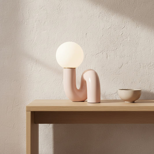 Modern Spiral Bedside Table Lamp - Quirky Whimsical Desk Lamp-7