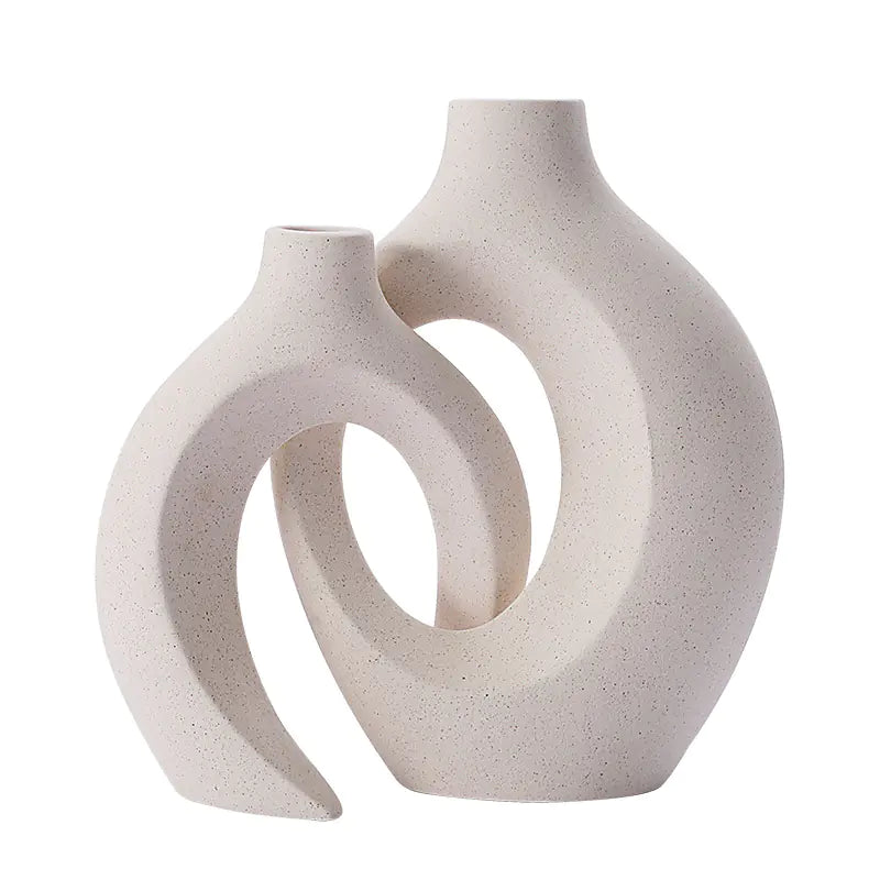 European Ceramic Vase Set
